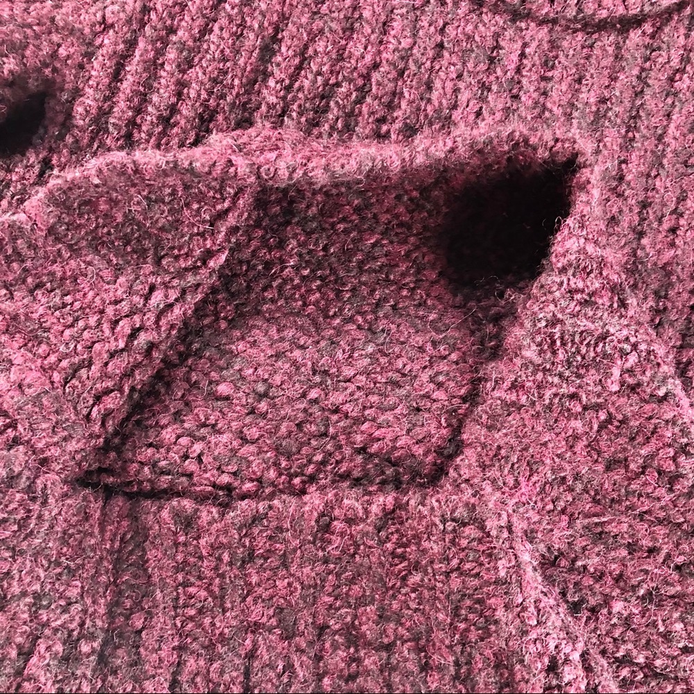 THEORY WOMENS ALPACA SWEATER BURGUNDY WINE S - Picture 8 of 15